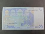 20 Euro 2002 s.U, Francie, podpis Jeana-Clauda Tricheta, L054 tiskárna Banque de France, Francie