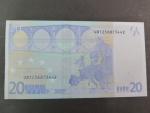 20 Euro 2002 s.U, Francie, podpis Jeana-Clauda Tricheta, L059 tiskárna Banque de France, Francie