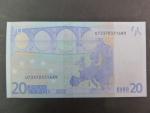 20 Euro 2002 s.U, Francie, podpis Jeana-Clauda Tricheta, L063 tiskárna Banque de France, Francie