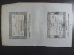 cirkulář z c.k. českého zemského Gubernia z 8.7.1813 k vydání bankocedulí včetně formulářů 1 a 2 Gulden 16.4.1813 a formulářů 10 a 20 Gulden 16.4.1813, Ri. 51 - 54 Fa