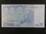 20 Euro 2002 s.U, Francie, podpis Jeana-Clauda Tricheta, L073 tiskárna Banque de France, Francie