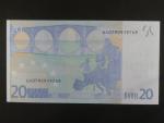 20 Euro 2002 s.U, Francie, podpis Jeana-Clauda Tricheta, L079 tiskárna Banque de France, Francie