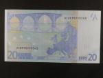 20 Euro 2002 s.V, Španělsko, podpis Willema F. Duisenberga, M009 tiskárna Fábrica Nacional de Moneda , Španělsko
