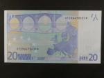 20 Euro 2002 s.V, Španělsko, podpis Jeana-Clauda Tricheta, M013 tiskárna Fábrica Nacional de Moneda , Španělsko