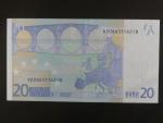 20 Euro 2002 s.V, Španělsko, podpis Jeana-Clauda Tricheta, M018 tiskárna Fábrica Nacional de Moneda , Španělsko