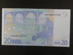 20 Euro 2002 s.X, Německo, podpis Willema F. Duisenberga, P003 tiskárna Giesecke a Devrient, Německo