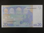 20 Euro 2002 s.X, Německo, podpis Mario Draghi, E010 tiskárna F. C. Oberthur, Francie