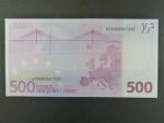 500 Euro 2002 s.N, Rakousko, podpis Mario Draghi, F008 tiskárna Österreichische Banknoten und Sicherheitsdruck, Rakousko