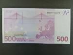 500 Euro 2002 s.X, Německo, podpis Willema F. Duisenberga, R001 tiskárna Bundesdruckerei, Německo