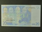 20 Euro 2002 s.U, Francie, podpis Willema F. Duisenberga,  E002 tiskárna F. C. Oberthur, Francie