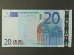 20 Euro 2002 s.N, Rakousko, podpis Jeana-Clauda Tricheta, F001 tiskárna Österreichische Banknoten und Sicherheitsdruck, Rakousko