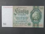 Německo, 50 RM 1933 série U, mírové vydání, podtiskové písmeno D, Ba. D 6a