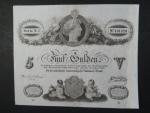 5 Gulden 1.1.1841 série N.j, reparovaný pravý okraj