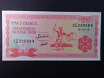 BURUNDI, 20 Francs 1991, BNP. B215h