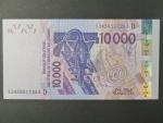 ZÁPADNÍ AFRIKA, MALI, 10000 Francs 2003 D, BNP. B124Da