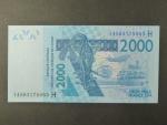 ZÁPADNÍ AFRIKA, NIGER, 2000 Francs 2014 H, BNP. B122Hn