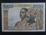 ZÁPADNÍ AFRIKA, POBŘEŽÍ SLONOVINY, 1000 Francs 1972 A, BNP. B108Ai