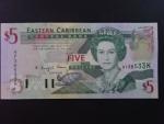 VÝCHODOKARIBSKÉ STÁTY - St. Kitts and Nevis, 5 Dollars 2003 K, BNP. B226k, Pi. 42