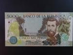 KOLUMBIE, 5000 Pesos 2009, BNP. B989l, Pi. 447