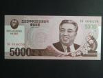 SEVERNÍ KOREA, 5000 Won 2014 přítisk 