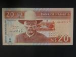 NAMÍBIE, 20 Dollars 2001, BNP. B205b, Pi. 6