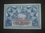 1000 K 1919 poukázka království českého, nevydaná, modrá, jednostranná