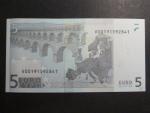 5 Euro 2002 s.V, Španělsko, podpis Willema F. Duisenberga, M001 tiskárna  Fábrica Nacional de Moneda , Španělsko
