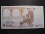 10 Euro 2002 s.N, Rakousko, podpis Jeana-Clauda Tricheta, F009 tiskárna Österreichische Banknoten und Sicherheitsdruck, Rakousko