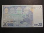 20 Euro 2002 s.U, Francie, podpis Jeana-Clauda Tricheta, L049 tiskárna  Banque de France, Francie