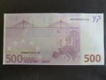 500 Euro 2002 s.X, Německo, podpis Jeana-Clauda Tricheta, R019 tiskárna Bundesdruckerei, Německo