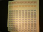 Neupotřebené bankovkové kolky vzoru 1962 na 10, 50 a 100Kčs v kompletních 100-ks arších