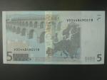 5 Euro 2002 s.V, Španělsko, podpis Jeana-Clauda Tricheta, M004 tiskárna Fábrica Nacional de Moneda , Španělsko