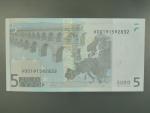5 Euro 2002 s.V, Španělsko, podpis Jeana-Clauda Tricheta, M001 tiskárna Fábrica Nacional de Moneda , Španělsko
