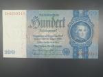 Německo, 100 RM 1935 série D, mírové vydání, podtiskové písmeno D