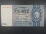 Německo, 100 RM 1935 série N, mírové vydání, podtiskové písmeno G