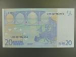 20 Euro 2002 s.V, Španělsko, podpis Jeana-Clauda Tricheta, M022 tiskárna Fábrica Nacional de Moneda , Španělsko