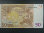 50 Euro 2002 s.X, Německo, podpis Jeana-Clauda Tricheta, R034 tiskárna tiskárna Bundesdruckerei, Německo