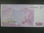 500 Euro 2002 s.N, Rakousko, podpis Jeana-Clauda Tricheta, F005 tiskárna Österreichische Banknoten und Sicherheitsdruck, Rakousko