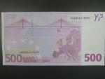 500 Euro 2002 s.X, Německo, podpis Jeana-Clauda Tricheta, R014 tiskárna Bundesdruckerei, Německo