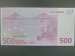 500 Euro 2002 s.X, Německo, podpis Jeana-Clauda Tricheta, R017 tiskárna Bundesdruckerei, Německo