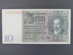 Německo, 10 RM 1929 série J, mírové vydání, podtiskové písmeno E