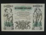 100 Gulden 15.1.1863, velmi pěkný stav