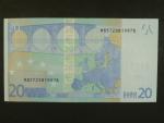 20 Euro 2002 s.M, Portugalsko, podpis Mario Draghi, U020 tiskárna  Valora - Banco de Portugalsko, Portugalsko
