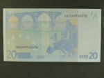 20 Euro 2002 s.U, Francie, podpis Mario Draghi, L087 tiskárna Banque de France, Francie