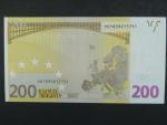 200 Euro 2002 s.X, Rakousko, podpis Willema F. Duisenberga, R005 tiskárna Bundesdruckerei, Německo 