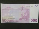 500 Euro 2002 s.Y, Řecko, podpis Willema F. Duisenberga, R005 tiskárna Bundesdruckerei, Německo 