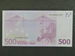 500 Euro 2002 s.N, Rakousko, podpis Mario Draghi, F007 tiskárna Österreichische Banknoten und Sicherheitsdruck, Rakousko