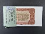 10 Kčs 1953 tiskárna Goznak Moskva kompletní 100 ks balíček s původní bankovní páskou