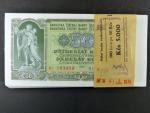 50 Kčs 1953 tiskárna Goznak Moskva kompletní 100 ks balíček s původní bankovní páskou