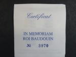 Ag medaile - In memoriam Roi Baudouin, Ag 0,925, 11,5 g, průměr 30mm, náklad 7500ks, certifikát, etue